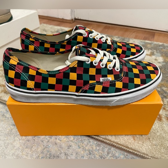 EUC Men’s Sz 12 (Euro Sz 46) Vans Old Skool Check Lace-up Sneakers Multicolored - Picture 9 of 16